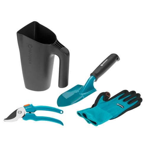 GARDENA Gartenpflege-Set, Kunststoff, anthrazit/tuerkis - grau