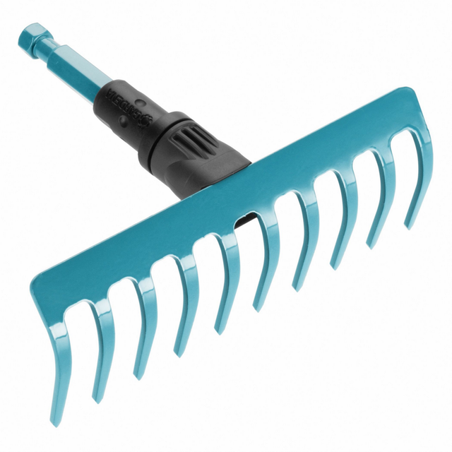 GARDENA Klein- und Kiesrechen »Combisystem«, Arbeitsbreite: 18,5 cm, Stahl, türkis - tuerkis