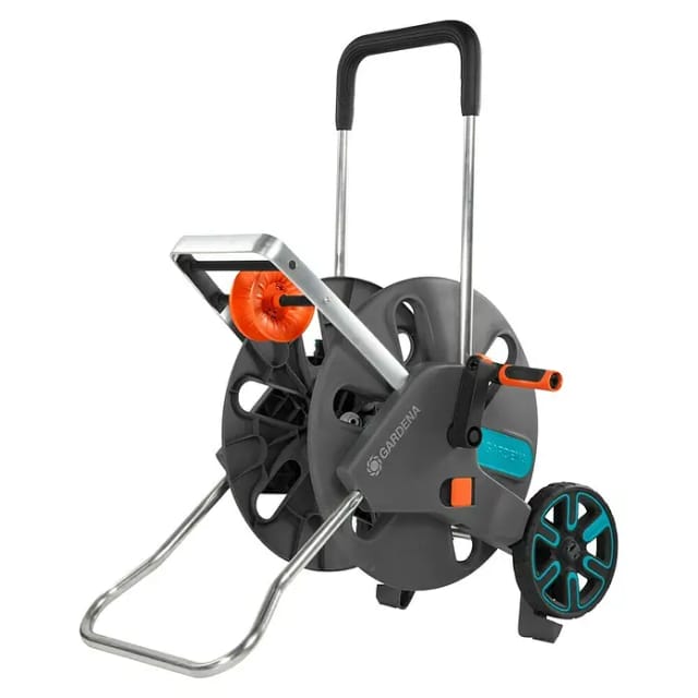 GARDENA Schlauchwagen, Kunststoff/Aluminium, grau/silberfarben, für max. Schlauchkapazität: 100 m