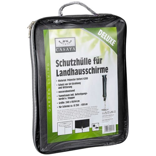 CASAYA Sonnenschirmschutzhülle »Deluxe«, BxHxT: 64 x 240 x 40 cm, Kunstfaser - grau