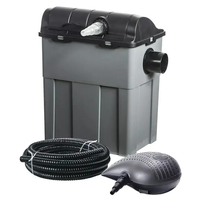 HEISSNER Durchlauffilter-Set, 3.300 l/h - grau