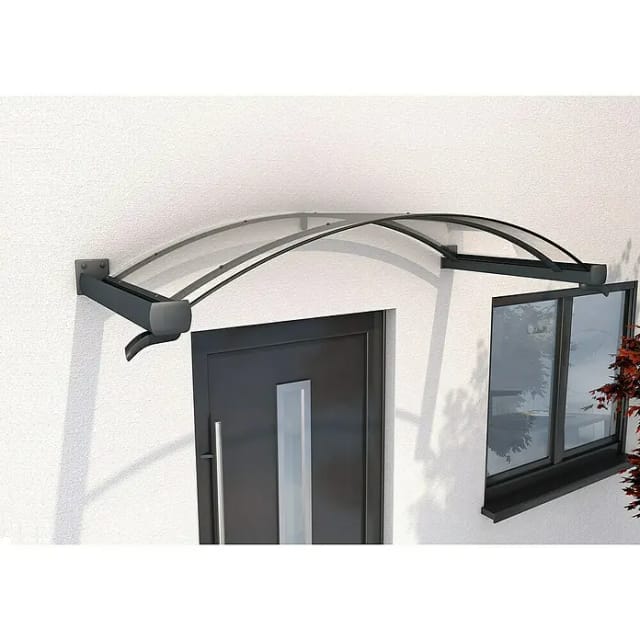 GUTTA Bogenvordach »BV/B«, Acrylglas, anthrazit/klar - grau