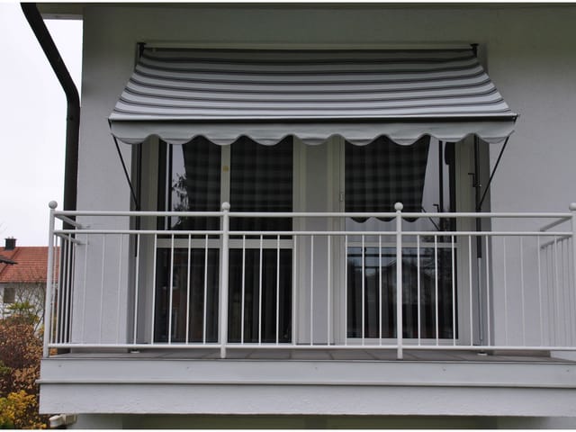 ANGERER FREIZEITMÖBEL Klemmmarkise, BxT: 400x150 cm, grau gestreift