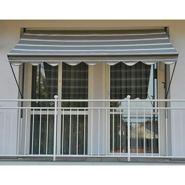 ANGERER FREIZEITMÖBEL Klemmmarkise, BxT: 350x150 cm, grau gestreift