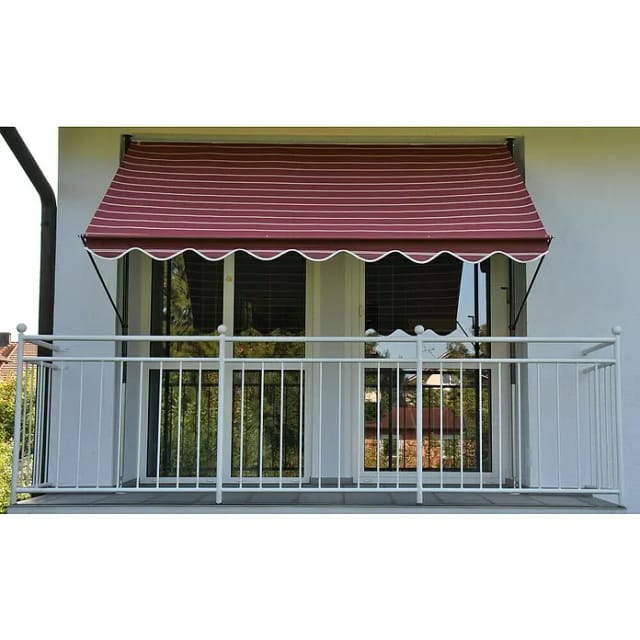ANGERER FREIZEITMÖBEL Klemmmarkise, BxT: 400x150 cm, bordeauxrot gestreift