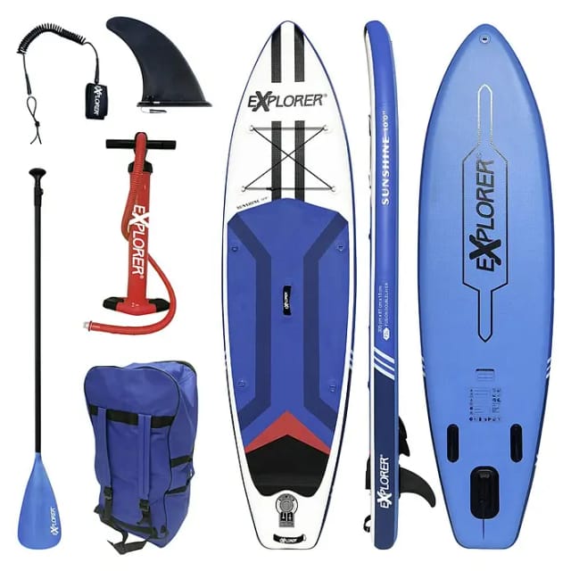 EXPLORER Stand-Up-Paddleset »SUNSHINE«, BxHxL: 81 x 15 x 305 cm - blau