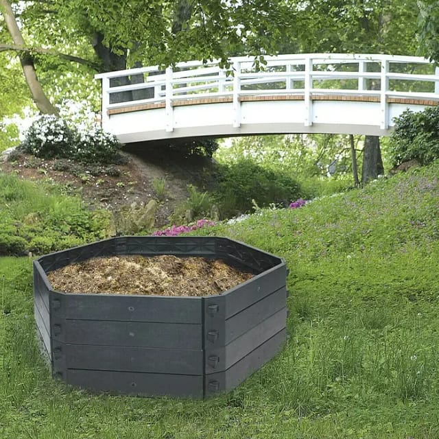 KHW Schnellkomposter »Grundvariante«, ØxH: 130 x 50 cm, 550 Liter, Polypropylen (PP) - grau