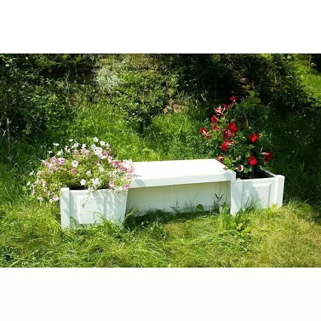 KHW Gartenbank »Berlin«, Kunststoff, 2-Sitzer, BxHxT: 174 x 41 x 49 cm - weiss