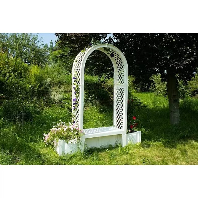 KHW Gartenbank »Brüssel«, Kunststoff, 2-Sitzer, BxHxT: 174 x 207 x 49 cm - weiss