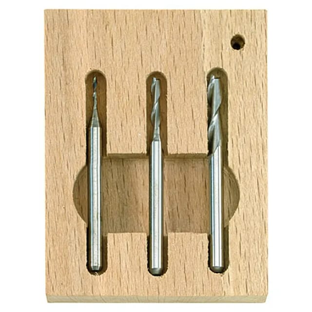 PROXXON Vollhartmetall-Schaftfräsersatz »Industrial«, geeignet für: Bearbeitung von Grauguss, Temper-Guss, Stahl, Messing, Aluminium und Glas - bunt