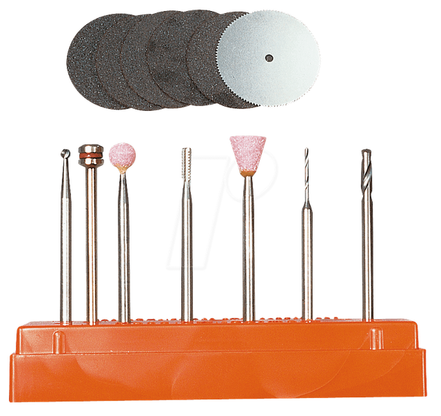 PROXXON Werkzeugkoffer, Micromot 28910, Silber, 13-teilig, Durchmesser 22mm - silberfarben