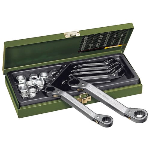 PROXXON Ratschen-Set »Industrial«, 6-teilig, Schlüsselgröße: von 6 bis 19 mm - gruen