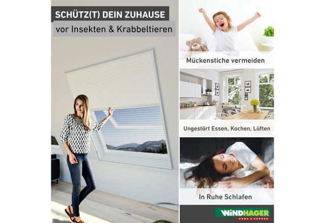 WINDHAGER Insektenschutz-Fenster »EXPERT«, 110 cm - weiss