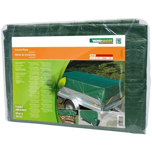 WINDHAGER Schutzplane »MEDIUM«, grün, Kunststoff, BxL: 4 x 3 m - gruen