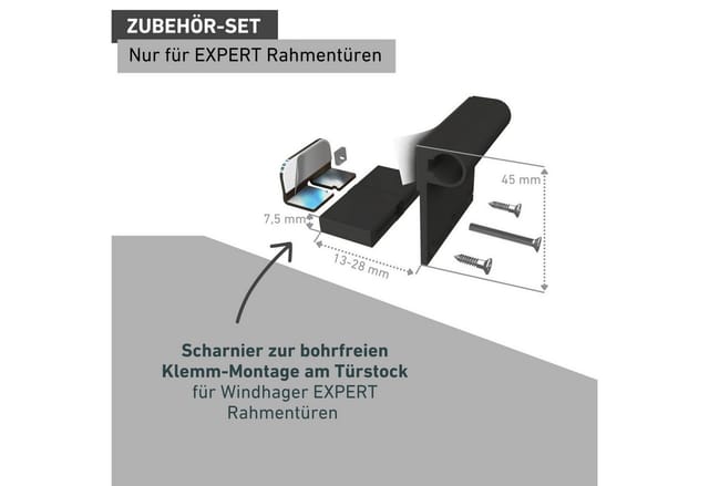 WINDHAGER Klemmadapter, Aluminium, weiß, 3 Stück - weiss
