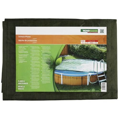 WINDHAGER Abdeckplane »LIGHT«, BxL: 500 x 300 cm, Polyethylen (PE) - gruen Bild 2