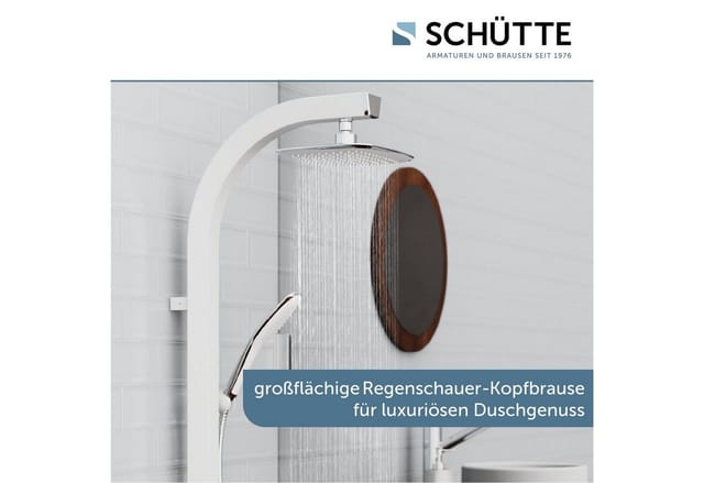 SCHÜTTE Überkopfbrause »Madagaskar«, weiß, eckig - silberfarben
