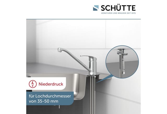 SCHÜTTE Spültischarmatur »Cellino«, Messing, glänzend, ½" - silberfarben