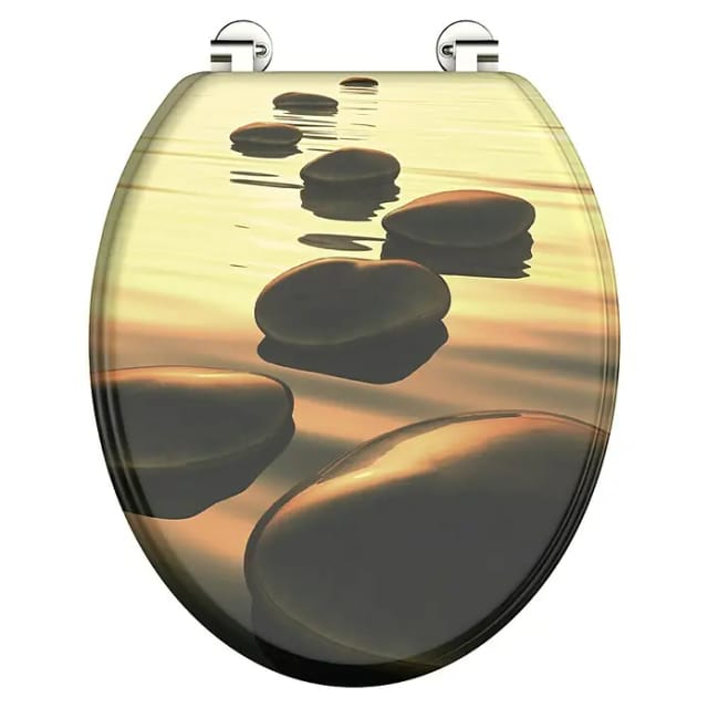 SCHÜTTE WC-Sitz »Sea Stone«, MDF, oval - beige