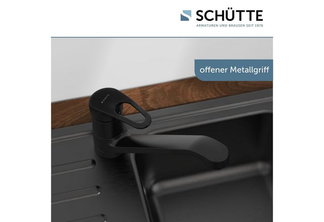 SCHÜTTE Spültischarmatur »Grande«, Messing, matt, ½" - schwarz