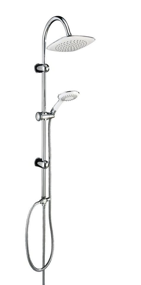 SCHÜTTE Überkopfbrause-Set »Teneriffa«, Höhe: 101 cm, chromfarben/weiß - silberfarben