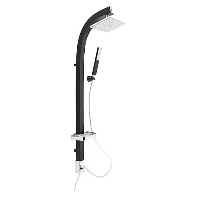 SCHÜTTE Überkopfbrause-Set »Madagaskar«, schwarz, eckig - silberfarben