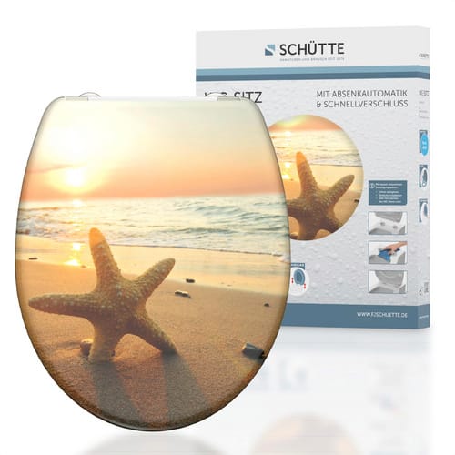 SCHÜTTE WC-Sitz »Sea Star«, Duroplast, oval - beige