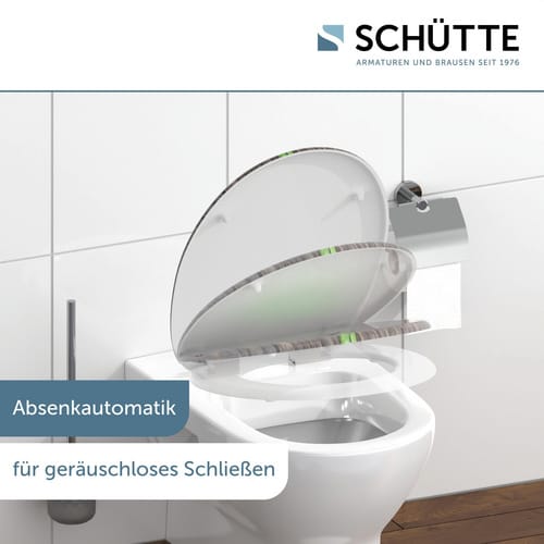 SCHÜTTE WC-Sitz »Ginko & Wood«, Duroplast, oval, mit Softclose-Funktion - bunt