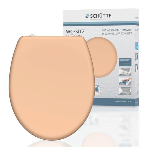 SCHÜTTE WC-Sitz, Duroplast, oval, mit Softclose-Funktion - beige