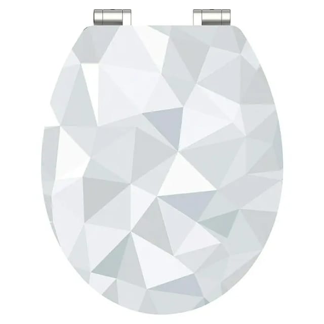 SCHÜTTE WC-Sitz »Diamond«, MDF, oval, mit Softclose-Funktion - weiss