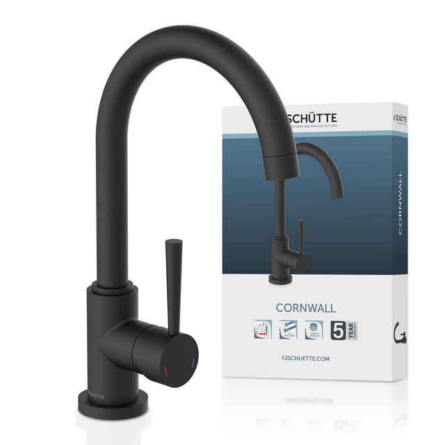 SCHÜTTE Spültischarmatur »Cornwall«, Messing, matt, ½" - schwarz