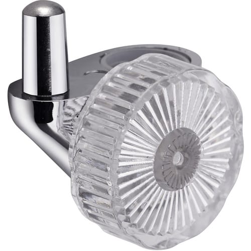 SCHÜTTE Handbrausehalter, für Brausestangen mit Ø 18 mm, chromfarben, Kunststoff - braun