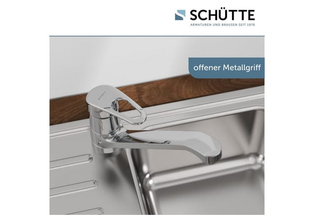 SCHÜTTE Spültischarmatur »Grande «, 3/8", Messing, chromfarben - silberfarben