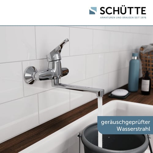 SCHÜTTE Spültischarmatur »Attica«, Messing, glänzend, ½" und ¾" - silberfarben
