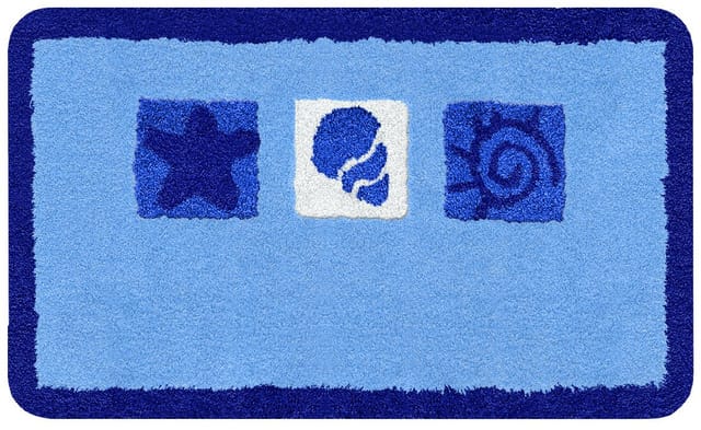 KLEINE WOLKE Badteppich »Beach«, LxBxH: 120x70x2 cm - blau