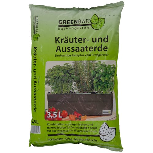 GREENBAR Kräutererde, 3,5 l, geeignet für: Aussaat und Topferde für Kräuter
