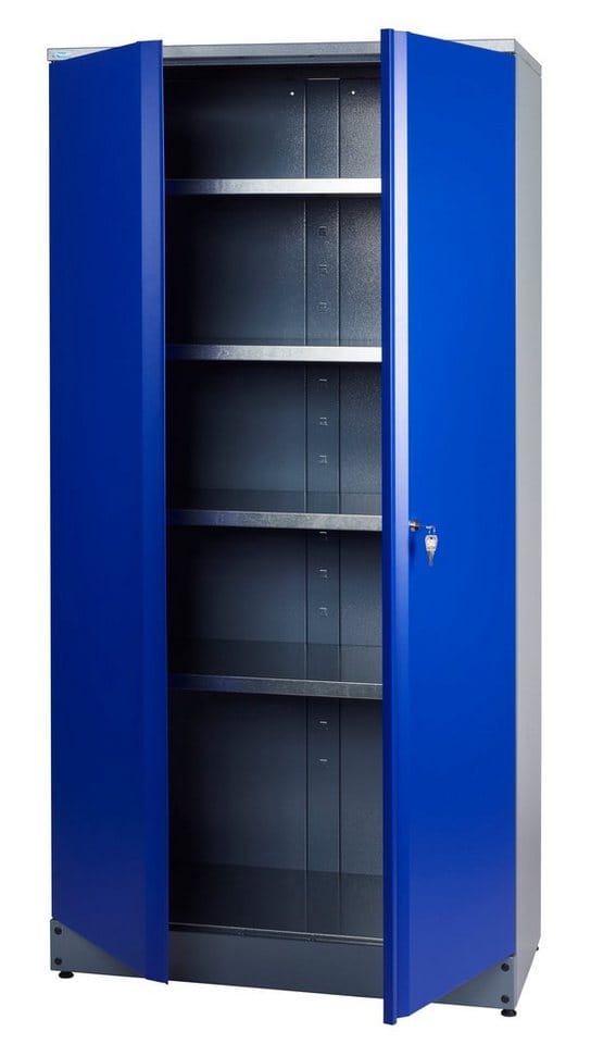 KÜPPER Hochschrank, 2 Türen, Stahlblech, ultramarinblau