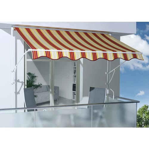 SPETTMANN Markise »LINE«, BxT: 400x160 cm, weiss/rot/gelb/orange/creme gestreift