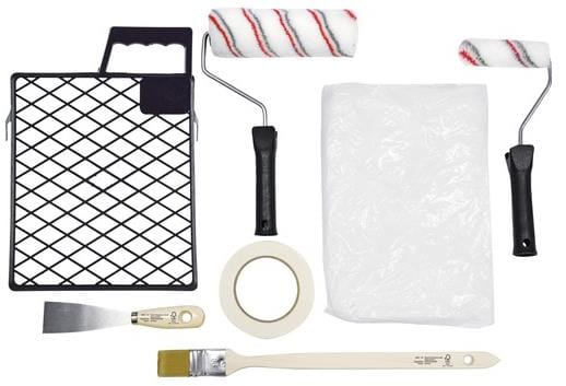 Maler-Set, 18 cm, Kunststoff - schwarz