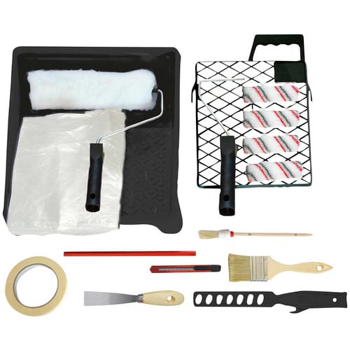 Maler-Set, 23 cm, Kunststoff - schwarz