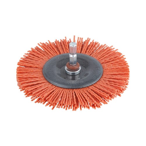 WOLFCRAFT Nylon-Bürste, Ø 100 mm - rot