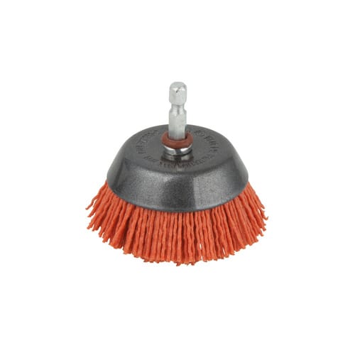 WOLFCRAFT Nylon-Bürste, Ø 65 mm - orange