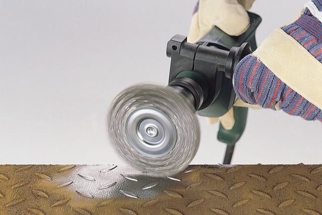 WOLFCRAFT Drahtbürsten-Set - silberfarben
