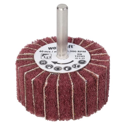 WOLFCRAFT Vlies-Mop, Ø 50 mm - rot