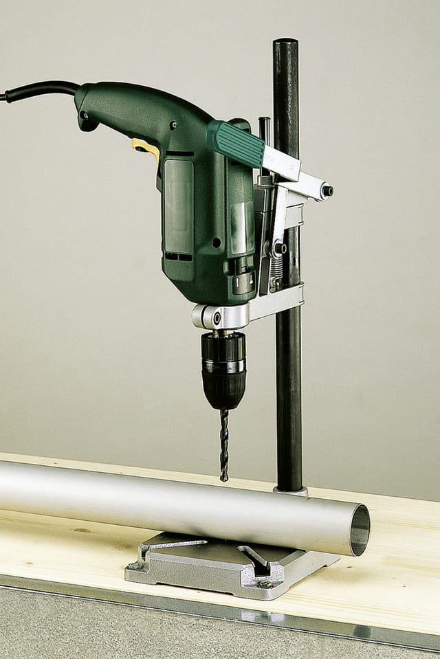 WOLFCRAFT Bohrständer, Breite: 23 cm, Länge: 11 cm, metallfarben, schwarz - silberfarben