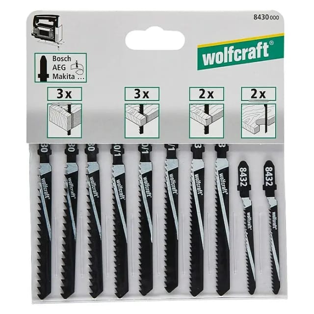 WOLFCRAFT Stichsägeblatt-Set, Metall - schwarz