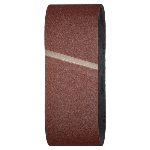 WOLFCRAFT Schleifband, Körnung: k60, Korund, rot