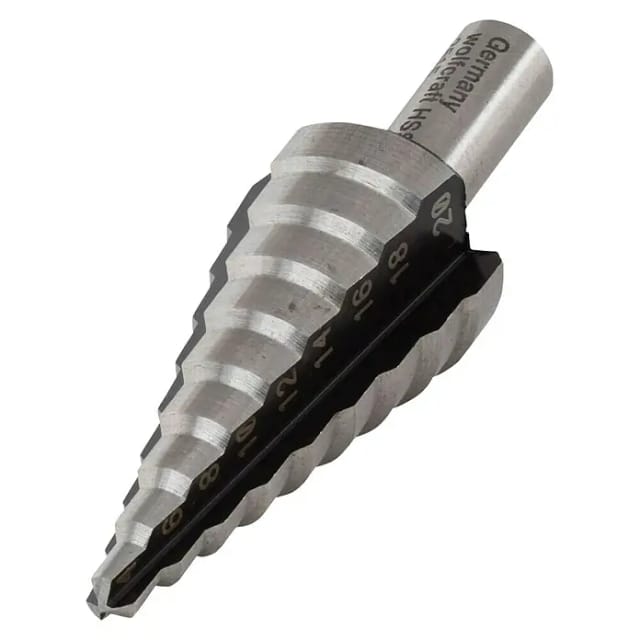 WOLFCRAFT Stufenbohrer, Rundschaft, Ø 4 – 20 mm - silberfarben