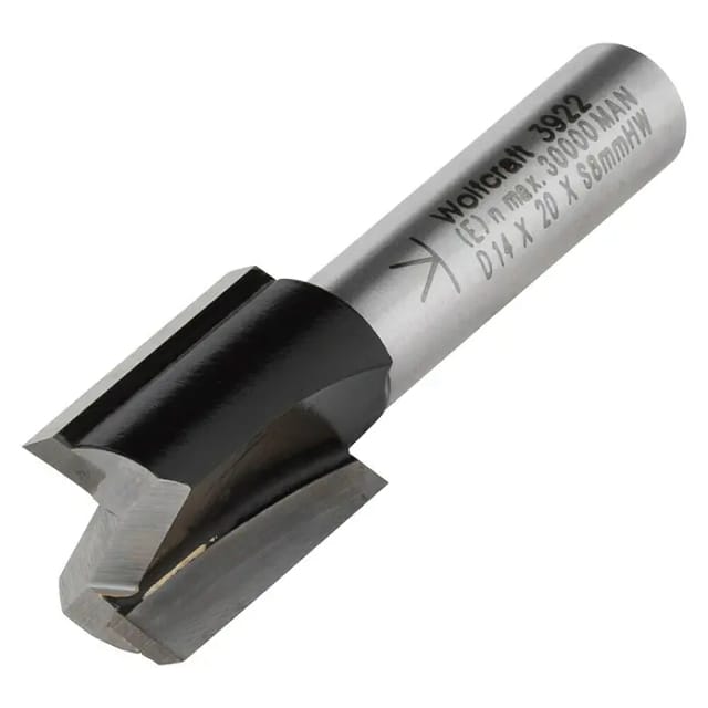 WOLFCRAFT Nut-und Kantenfräser, Hartmetall - silberfarben