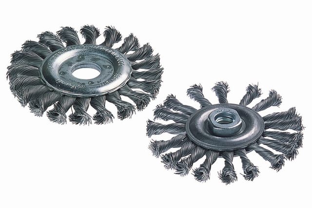 WOLFCRAFT Scheibendrahtbürste, Ø 115 mm - silberfarben